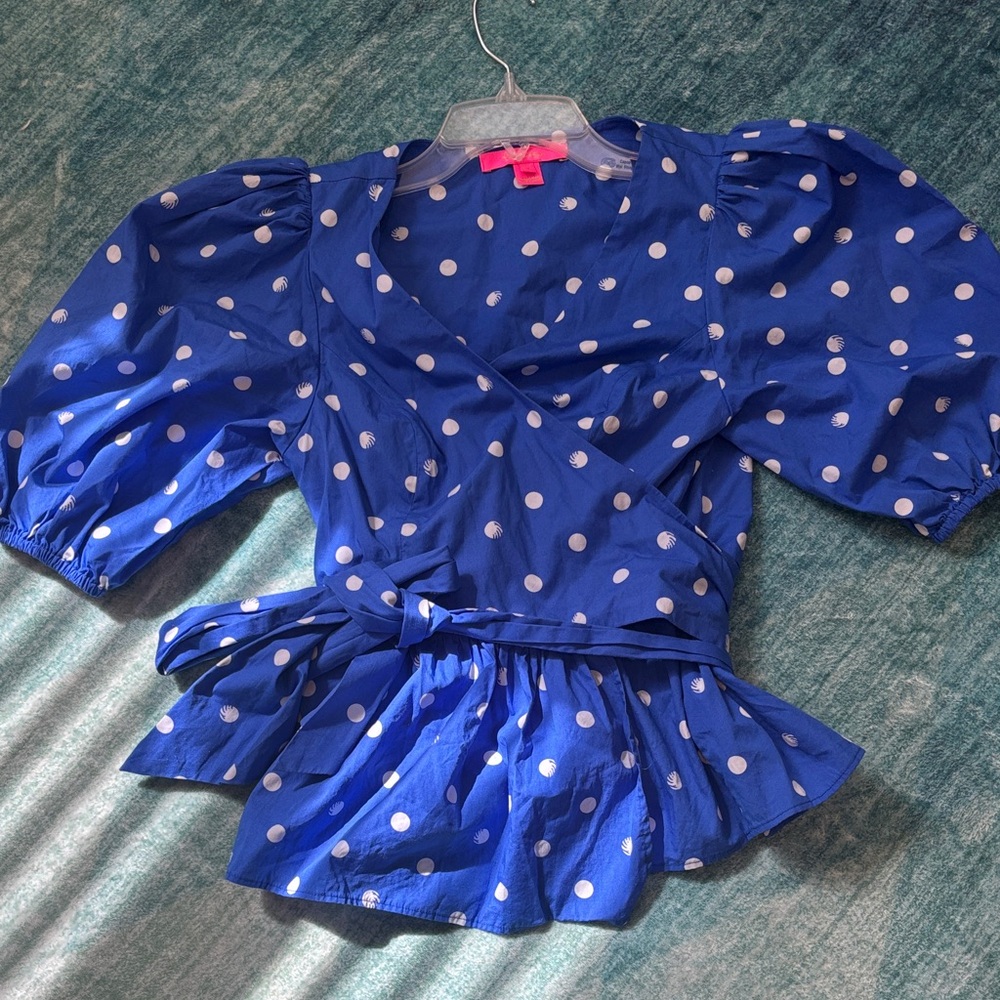 Lilly Pulitzer Blue and White Blouse